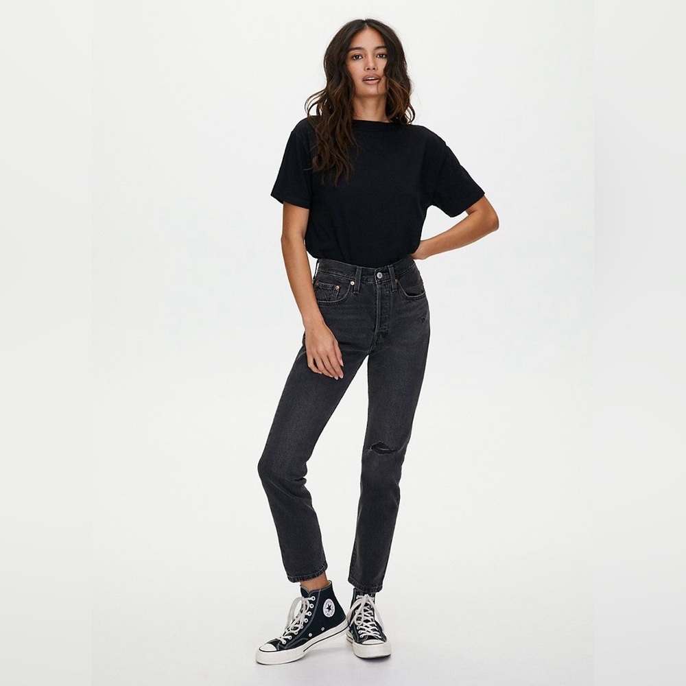 Levi's 501 Skinny Premium Dark Gray Jeans
